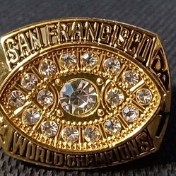 San Francisco 49ers SB Ring 1981 MVP Joe Montana Rice New Heavy Detailed