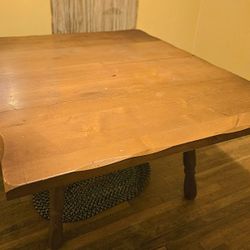 Solid Wood Drop Leaf Table  With Extra Leaf