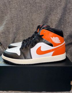 Nike Air Jordan 1 Mid “Starfish” Black / White / Sail – Men’s Size 12 – Deadstock (Never Worn) – OG