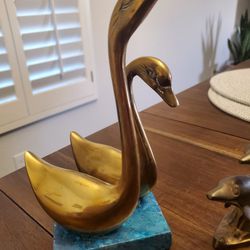 Made In India Brass Swans And Dolphins