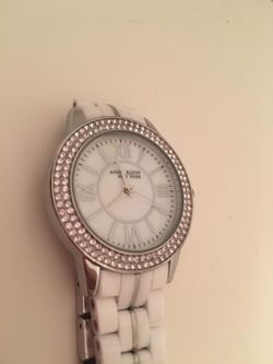 Anne Klein New York 12/2299SVST SS Ceramic White Watch & NO BRACELETS