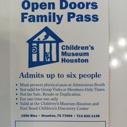 Children Museum Family Pass Up To 6 People 