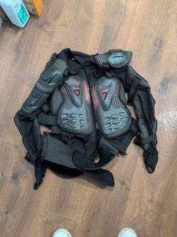 Youth Motorcycle Motocross Protective Armor Jacket Chest Back Pads – Size M