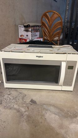 White whirlpool microwave