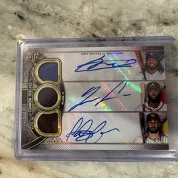 2024 Topps Triple Threads Guerrero Jr, Acuna, Tatis Auto Relic Patch