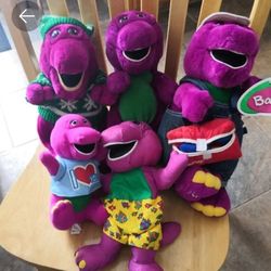 Lot Of Barney Dolls