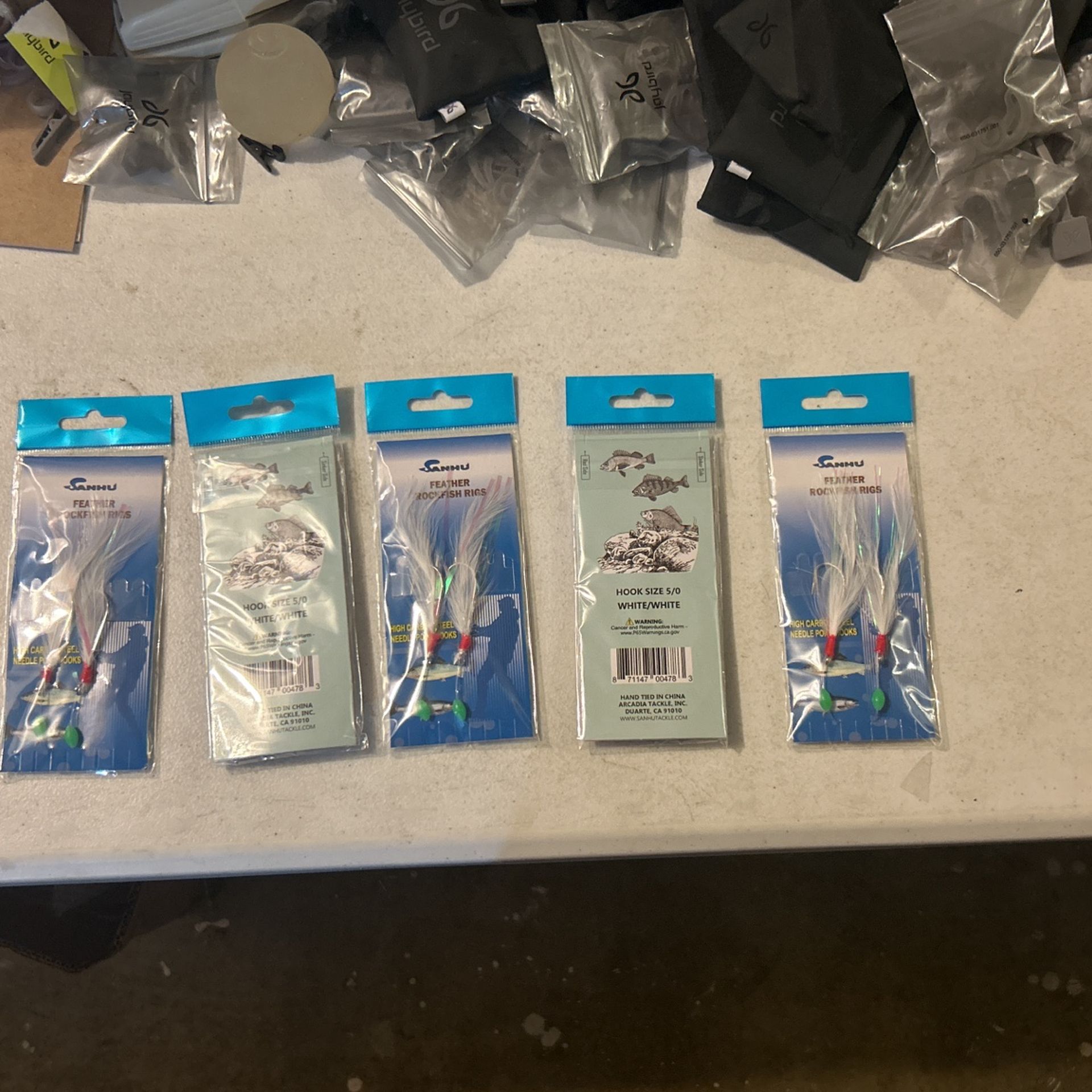 5pack Fish Rigs Hook —size 5/0