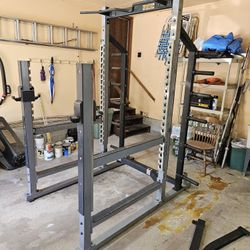 York Barbell commerical STS multi function power squat rack