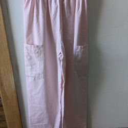 Vtg Women's Pink Jasco Brand Scrub Pants 
