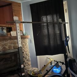 Weight Bench With Seat And Bar Used One Time