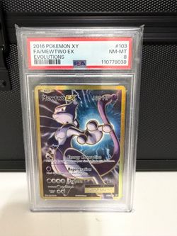 Mewtwo EX Full Art Evolutions PSA 8