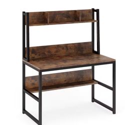 Brown wood desk