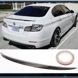 Fits 11-16 BMW 5 Series F10 Sedan 4-Door P Style Carbon Fiber CF Trunk Spoiler
