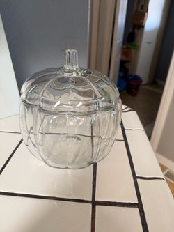 Pumpkin Glass Jar