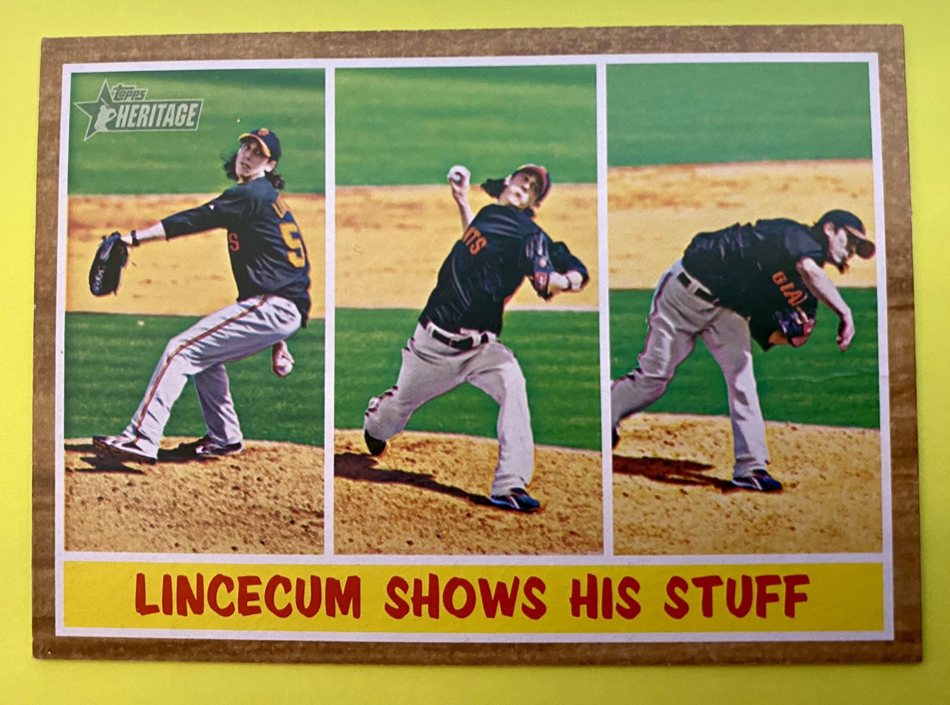 Tim Lincecum 2011 Topps Heritage Card