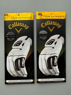 New Callaway Tour Authentic Golf Gloves (2-Pack) - Women’s ML Right Hand