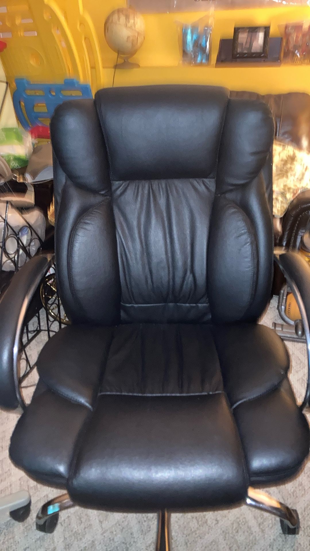 Large oversize leather chair