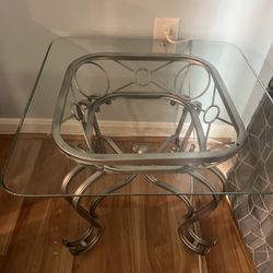 Glass End Table 