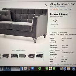 Dark Grey Love Seats