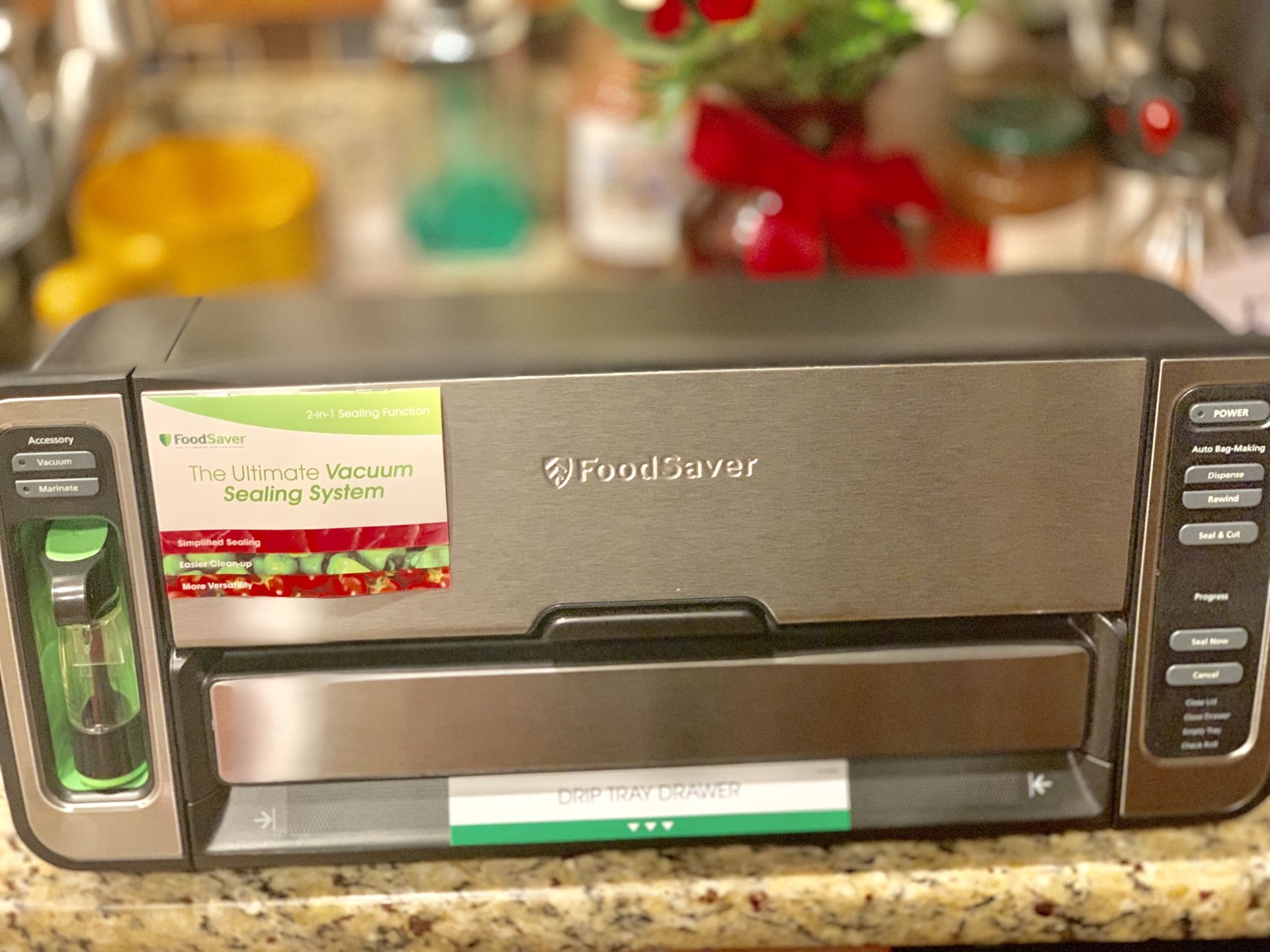 F oodSaver FM5860 Vacuum Sealer Machine with Express Bag Maker & Auto Bag Dispense and Rewind. 5 year warranty