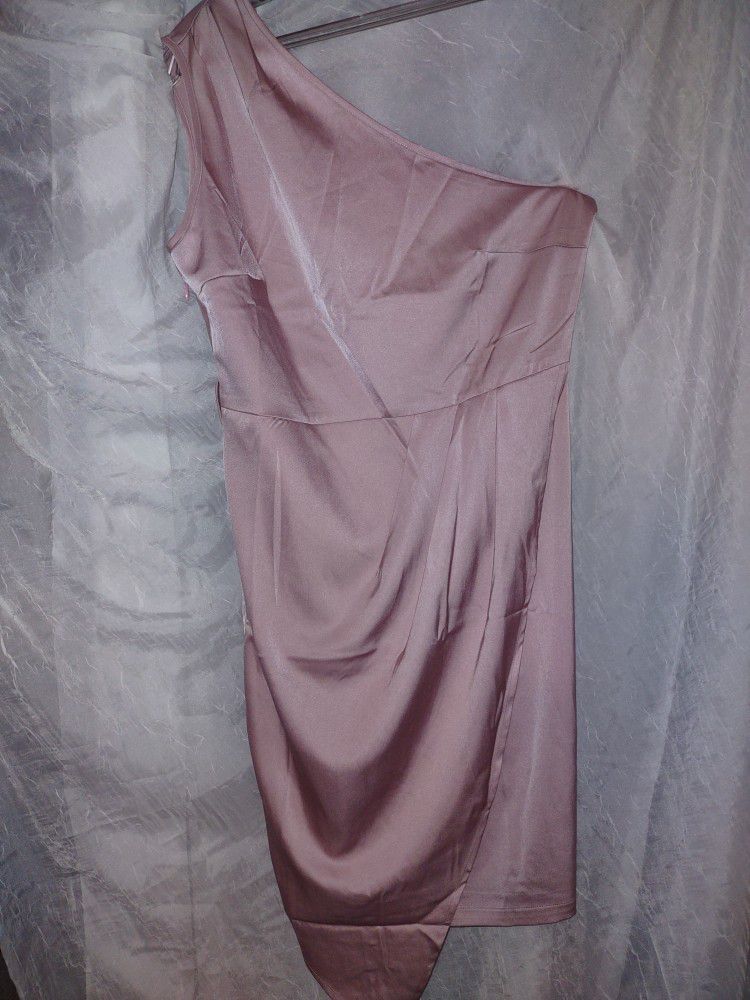 Blush Pink Cold Shoulder Dress