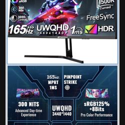 SANSUI 34-Inch Curved Gaming Monitor