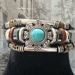 Turquoise Stainless Steel Bracelet.