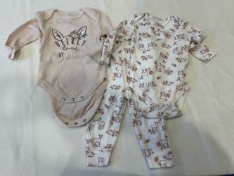 Baby girl deer onesie set