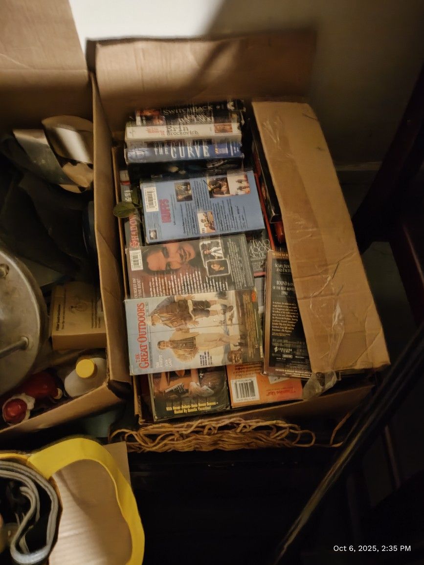 Box Of VHS Tapes. FREE