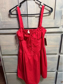 Red mini dress
