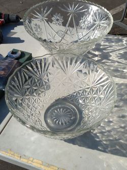 Glass crystal bowls