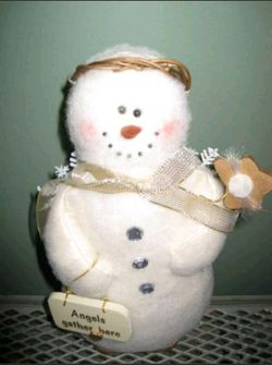 Snowman Angel - snow angel decoration