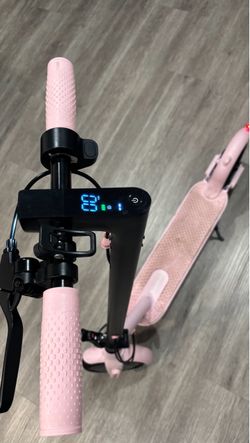 Pink electric scooter