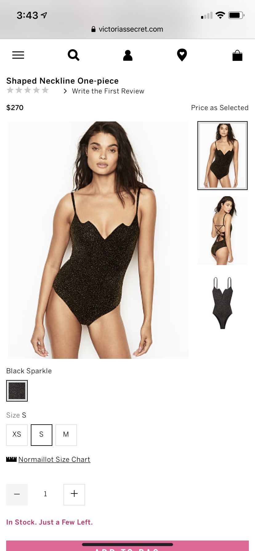 Victoria Secret Shaped Neckline One-piece