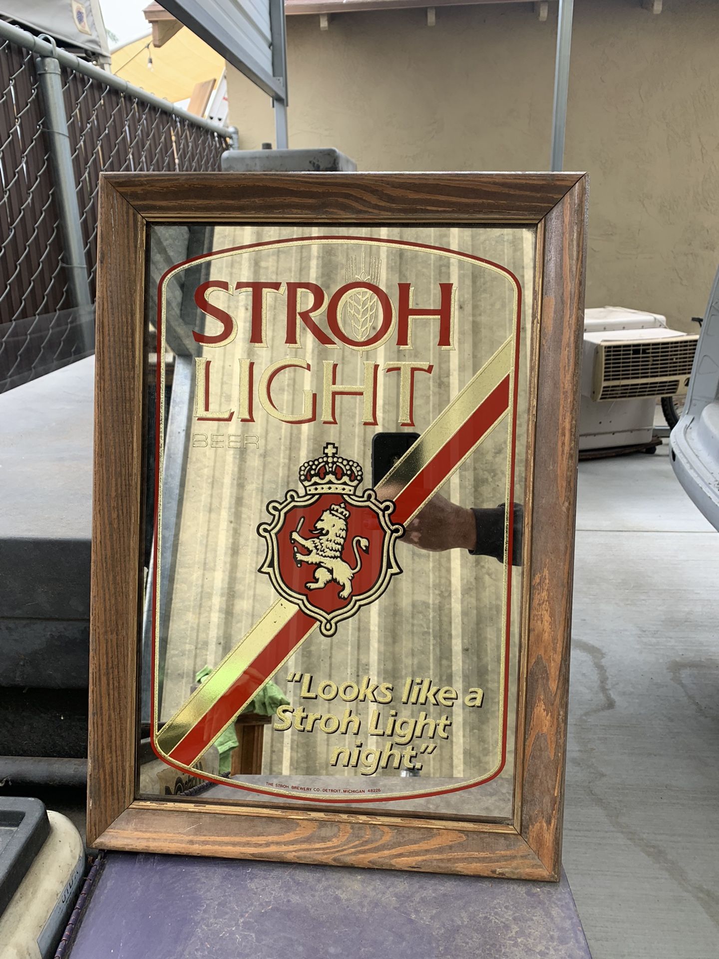 Vintage beer mirror