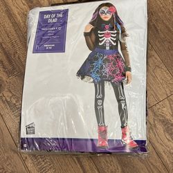 Girls Day Of The Dead Costume, Medium