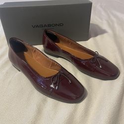 Vagabond-Ballet Flats-Patent Leather ( Burgundy)