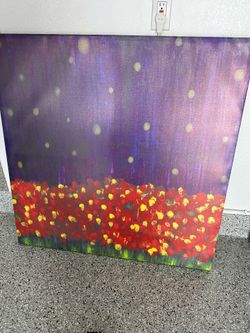 Beautiful Large Crate and Barrel Canvas Art, Limited Edition 14/201, Used for Staging , Cost $300