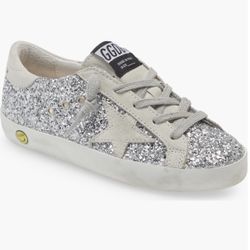 Golden Goose Kids Silver Glitter  Size 32