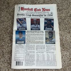 baseball card news newspaper May 11, 1990 rookie crop bountiful in 1990