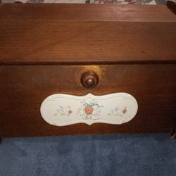 Vintage Duck/Blue Ribbon Wooden 🍞 Bread ☑️ Box.