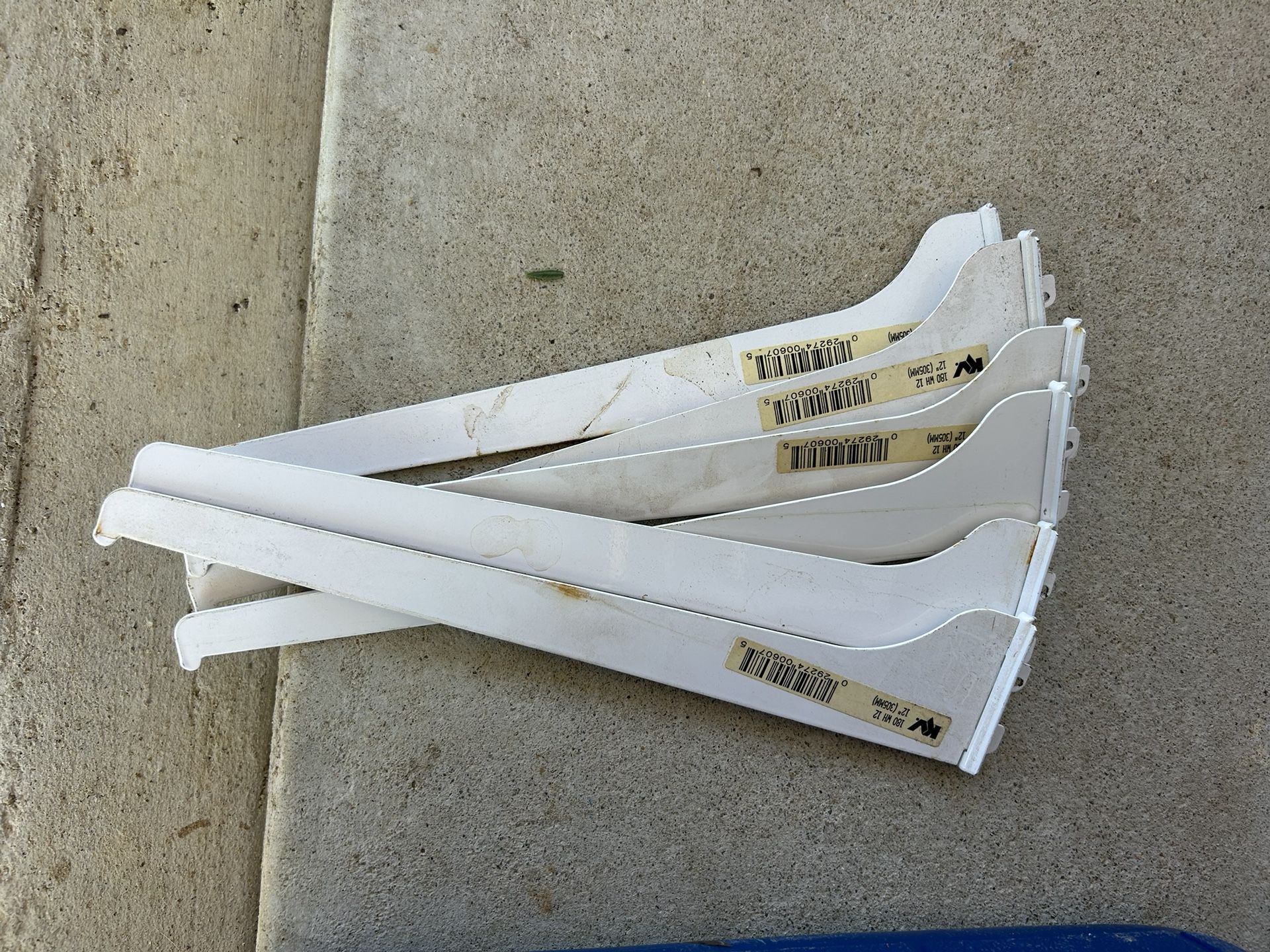 12” Knape & Vogt Shelf Brackets, Qty 6. All For $10