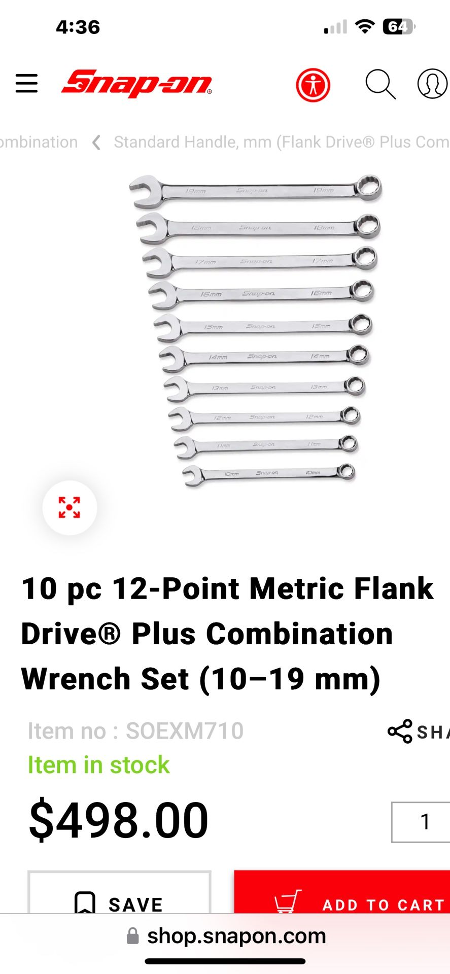 Snap On MM Wrenches