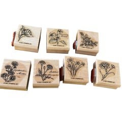 Birthday Flower Rubber Stamps by Month Set 7 Stampin Up 2001 Selling As Lot  Add some floral flair to your crafting projects with this set of Birthday