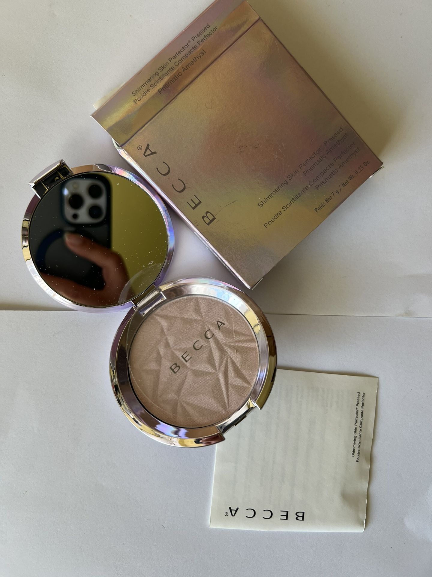 BECCA Shimmering Skin Perfector Pressed Prismatic Amethyst 0.28oz New In Badbox
