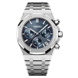 Seikoak Blue Chronograph Mod