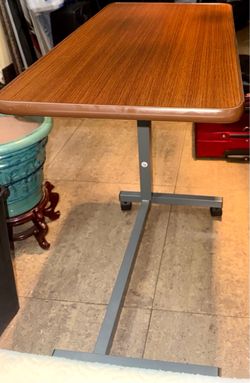 Adjustable Overbed Table with Wheels