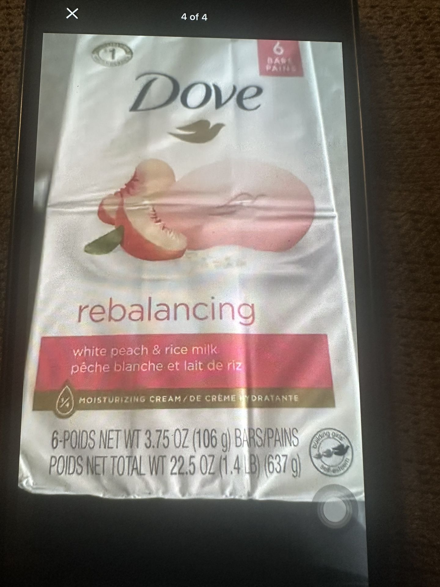 Dove rebalancing bar soap 6 pack $8 dollars