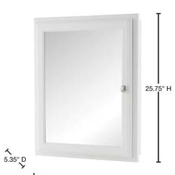 Home Decorators Collection 20.8inWx25.8 inH Rectangular Wood Composite Medicine Cabinet with Mirror