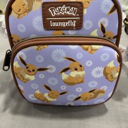 LOUNGEFLY Pokemon Eevee Floral Passport Bag GameStop Exclusive